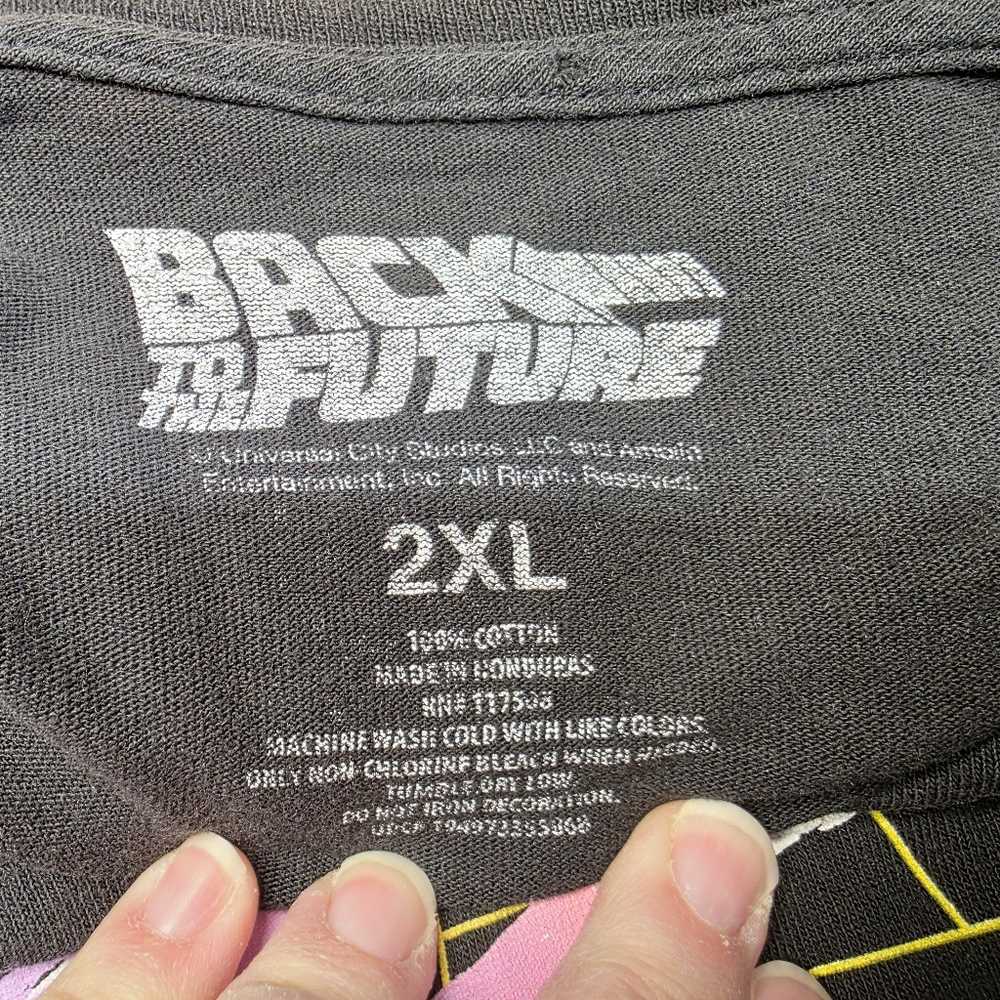 Back To The Future Men's 2XL Black Long Sleeve T-Shirt - Picture 5 of 5